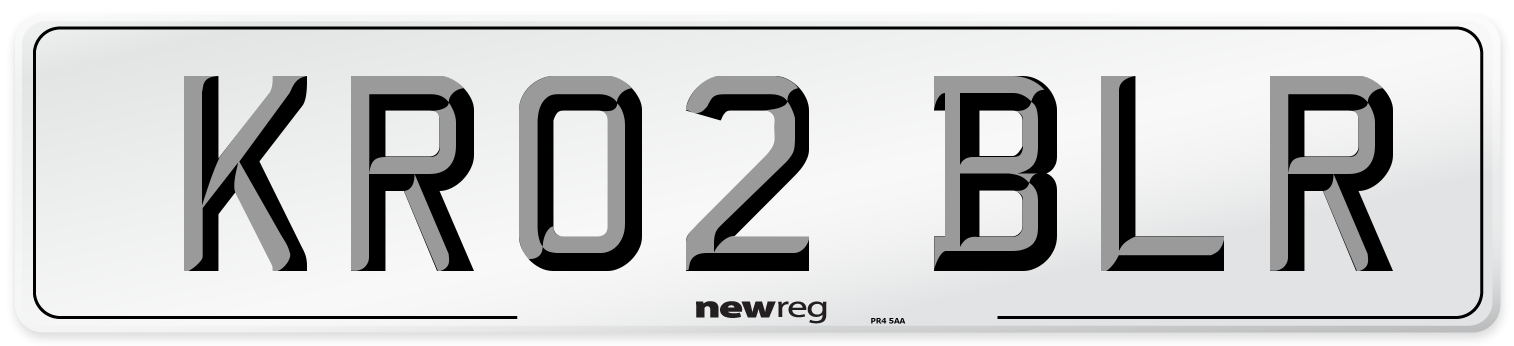 KR02 BLR Number Plate from New Reg